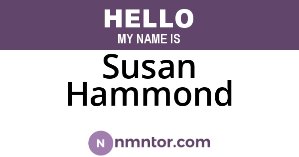 Susan Hammond