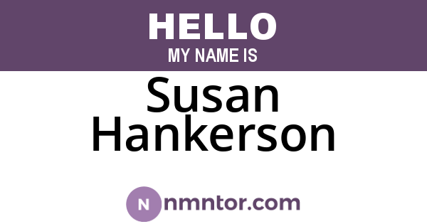 Susan Hankerson