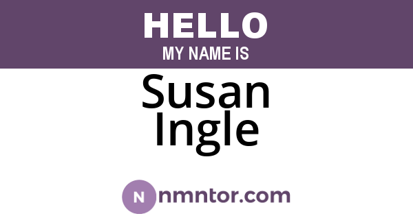 Susan Ingle