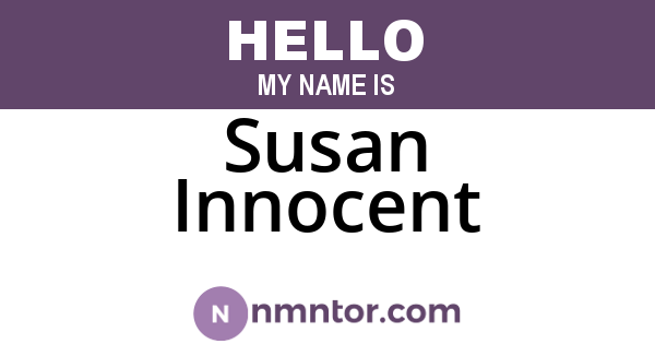 Susan Innocent