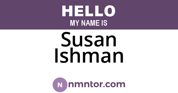 Susan Ishman