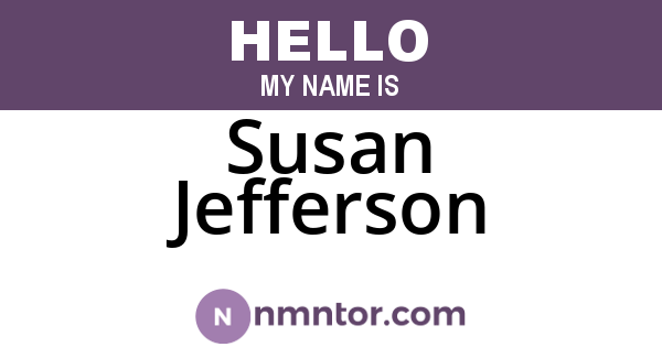 Susan Jefferson
