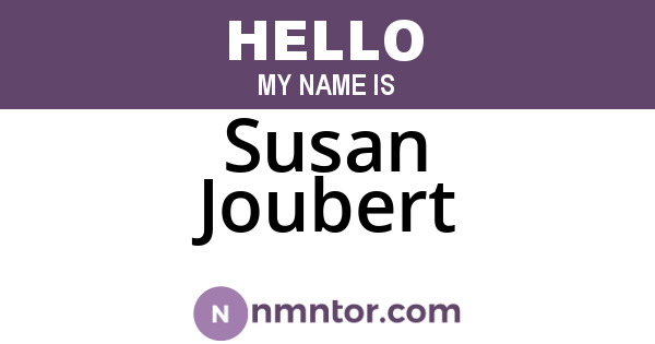 Susan Joubert