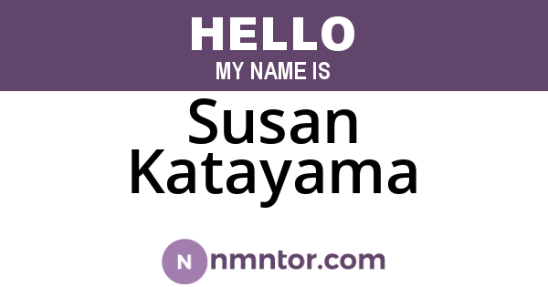 Susan Katayama