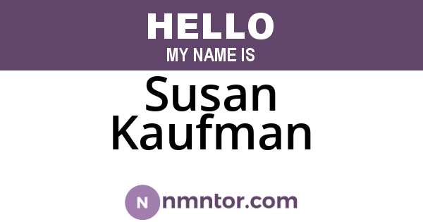 Susan Kaufman