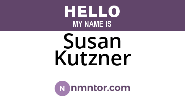 Susan Kutzner