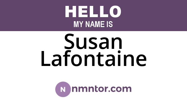 Susan Lafontaine