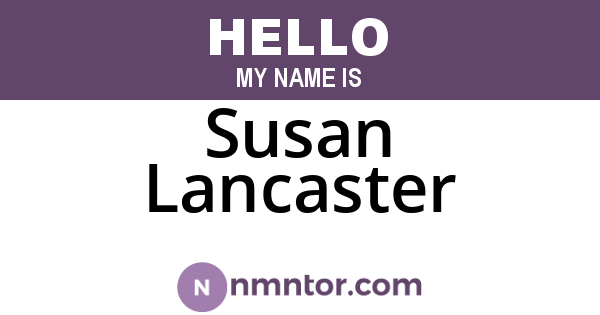 Susan Lancaster