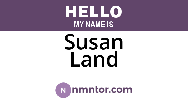 Susan Land