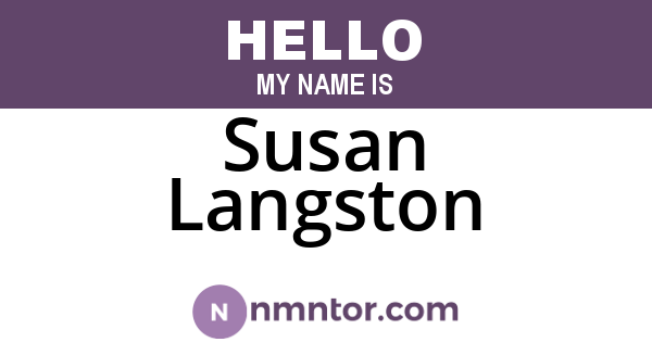 Susan Langston