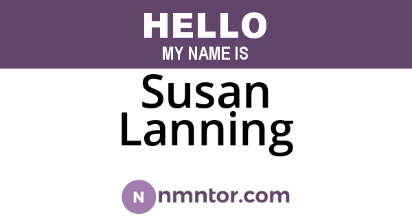 Susan Lanning