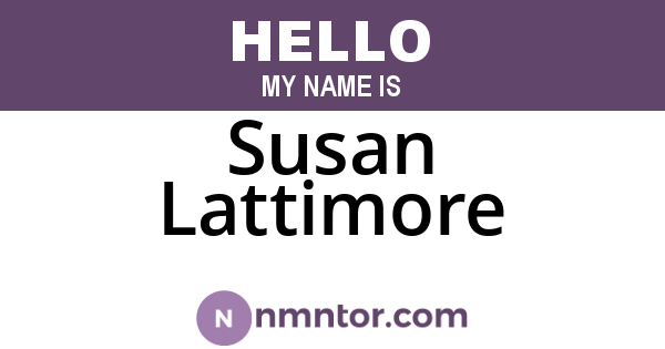 Susan Lattimore