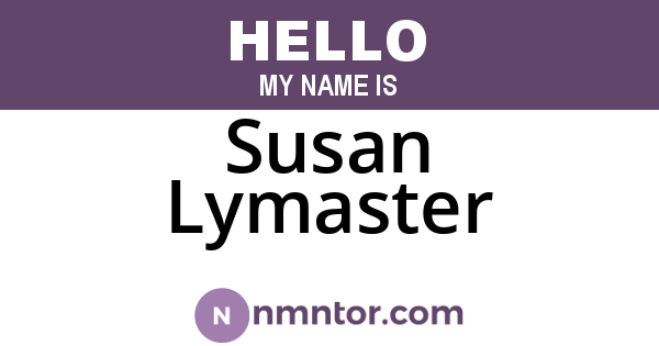 Susan Lymaster