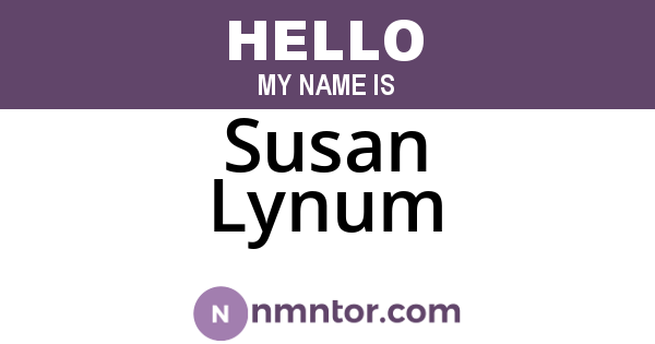 Susan Lynum