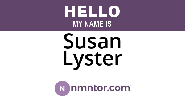 Susan Lyster