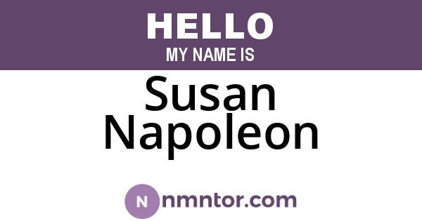Susan Napoleon