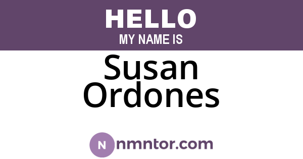 Susan Ordones