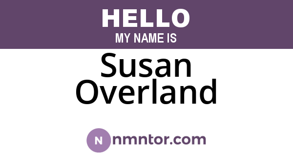 Susan Overland