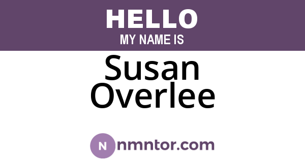 Susan Overlee