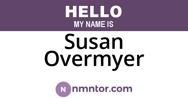 Susan Overmyer