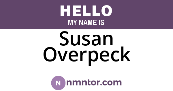 Susan Overpeck