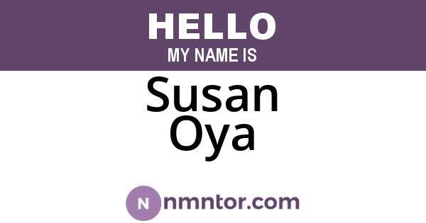 Susan Oya