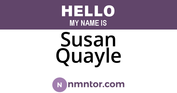 Susan Quayle