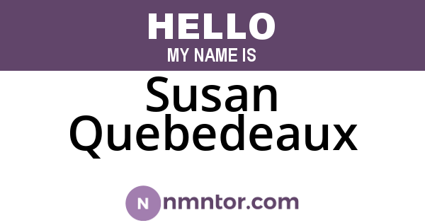Susan Quebedeaux