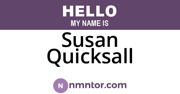 Susan Quicksall