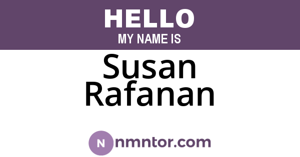 Susan Rafanan