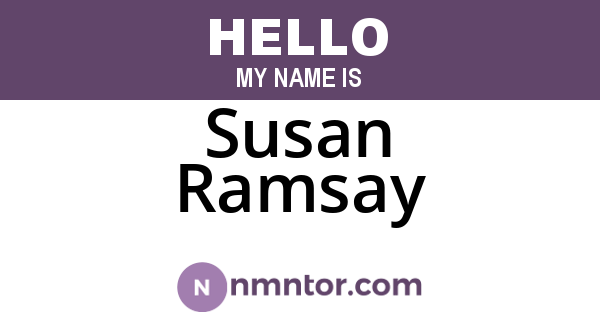 Susan Ramsay