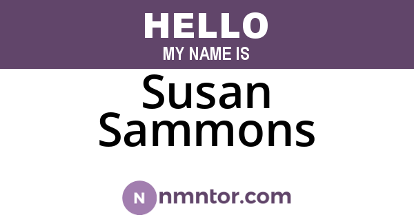 Susan Sammons