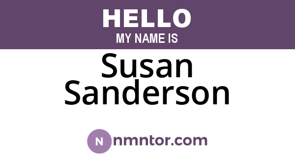 Susan Sanderson