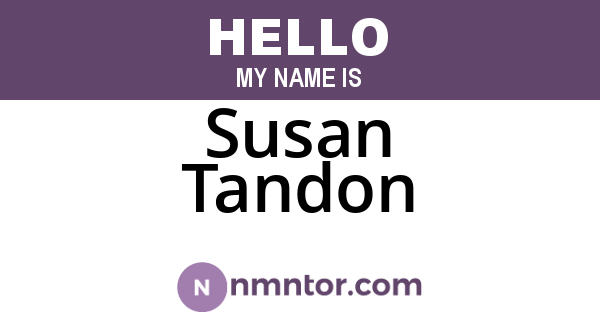 Susan Tandon