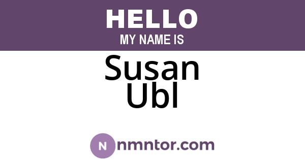 Susan Ubl