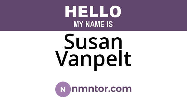 Susan Vanpelt