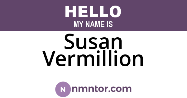Susan Vermillion