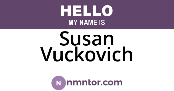 Susan Vuckovich