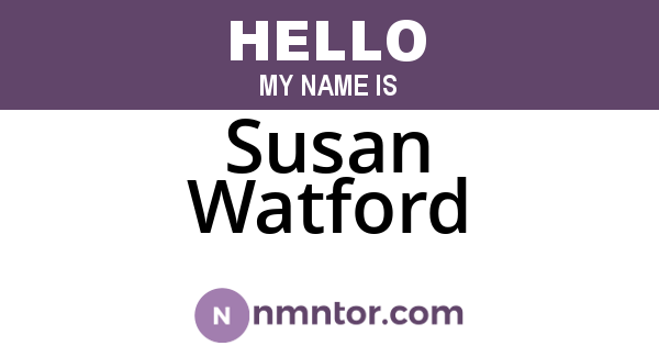 Susan Watford