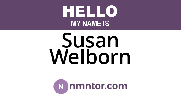 Susan Welborn