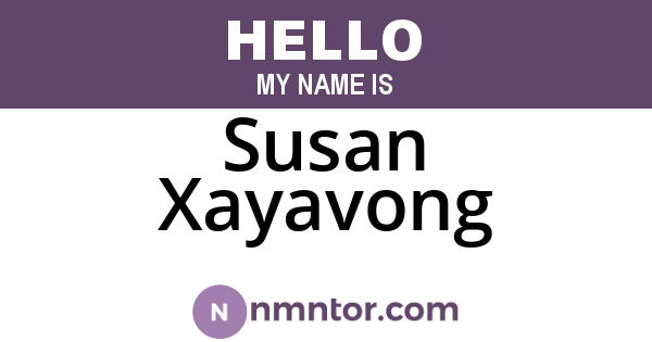 Susan Xayavong