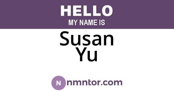 Susan Yu