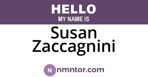 Susan Zaccagnini