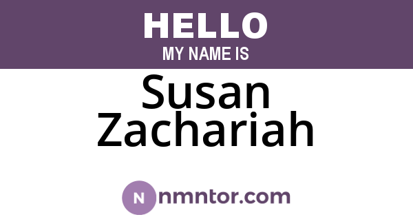 Susan Zachariah