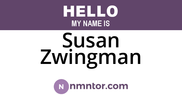 Susan Zwingman