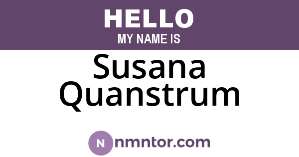 Susana Quanstrum