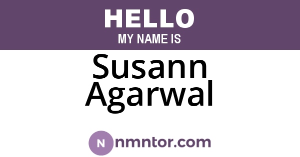 Susann Agarwal