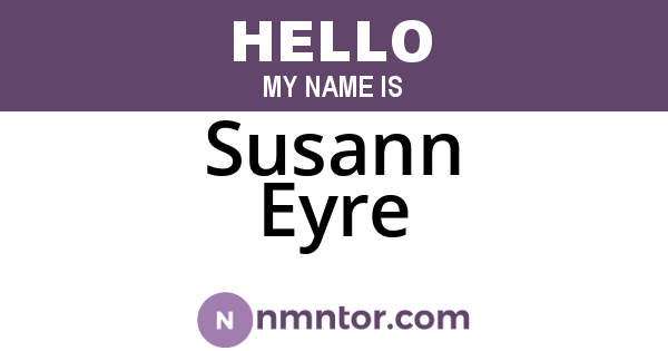 Susann Eyre
