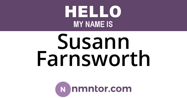 Susann Farnsworth