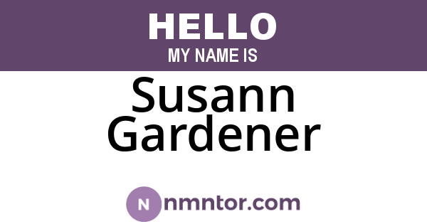 Susann Gardener